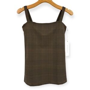 Kiragrace Grace Refined Cami in Prince of Wales Brown Houndstooth Size M